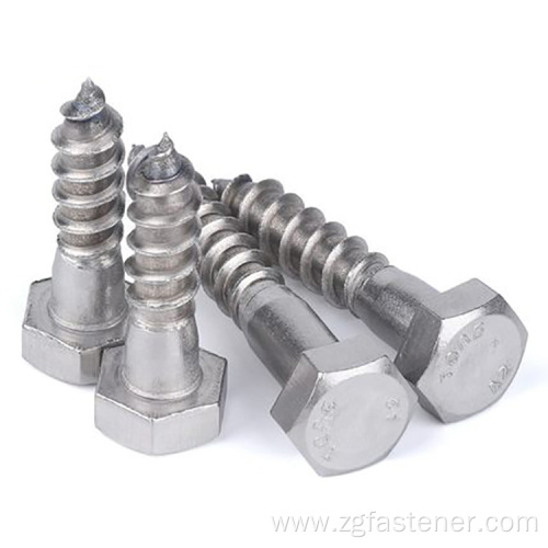Stainless steel304 Hexagon head wood screws DIN571